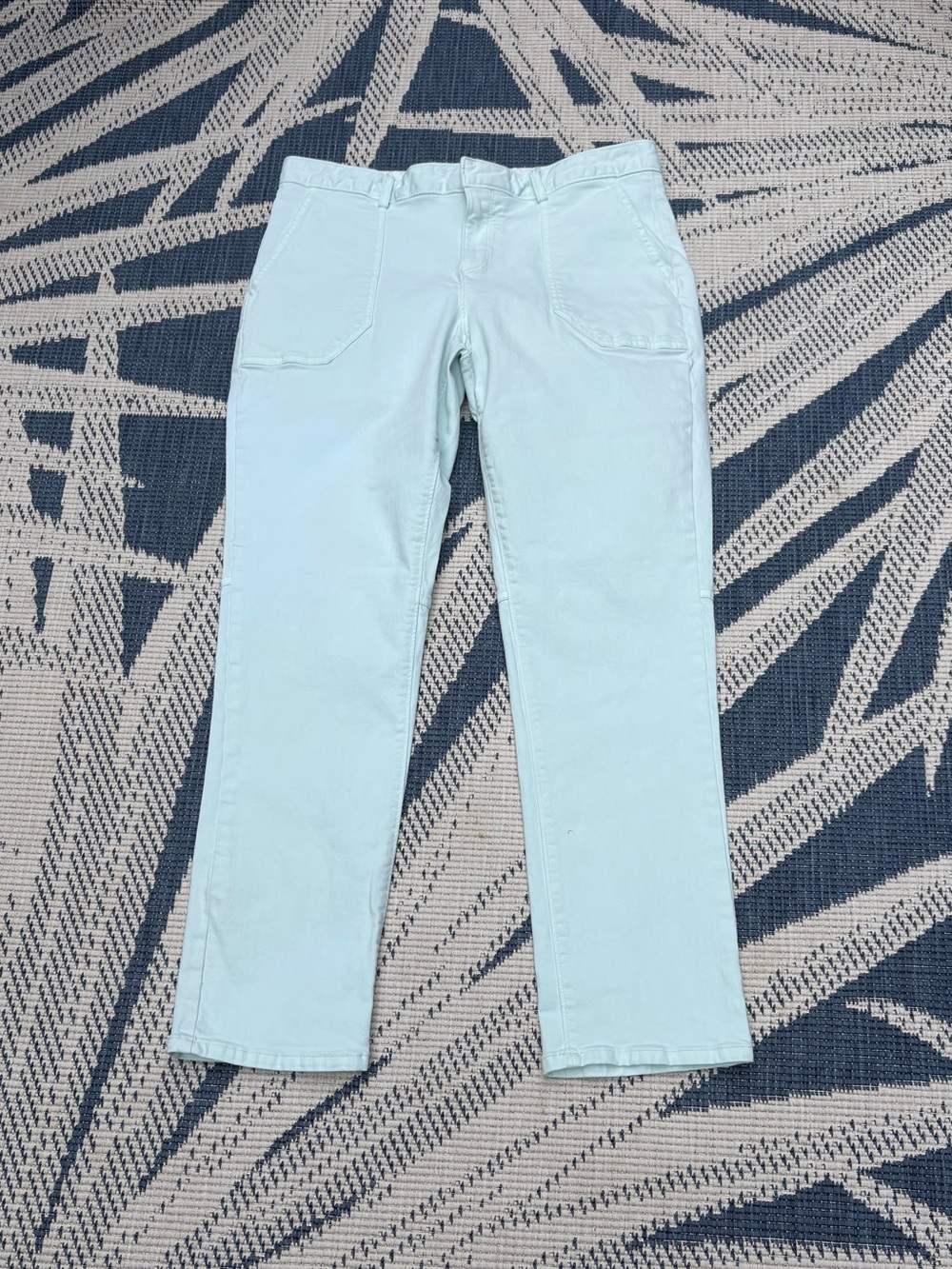 Banana Republic Sloan Utlity Jeans, Cool Mint - Picture 2 of 7